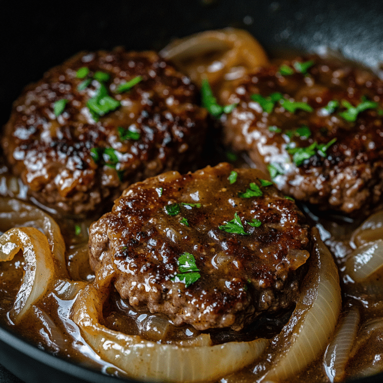 Hamburger Steaks with Onion Gravy