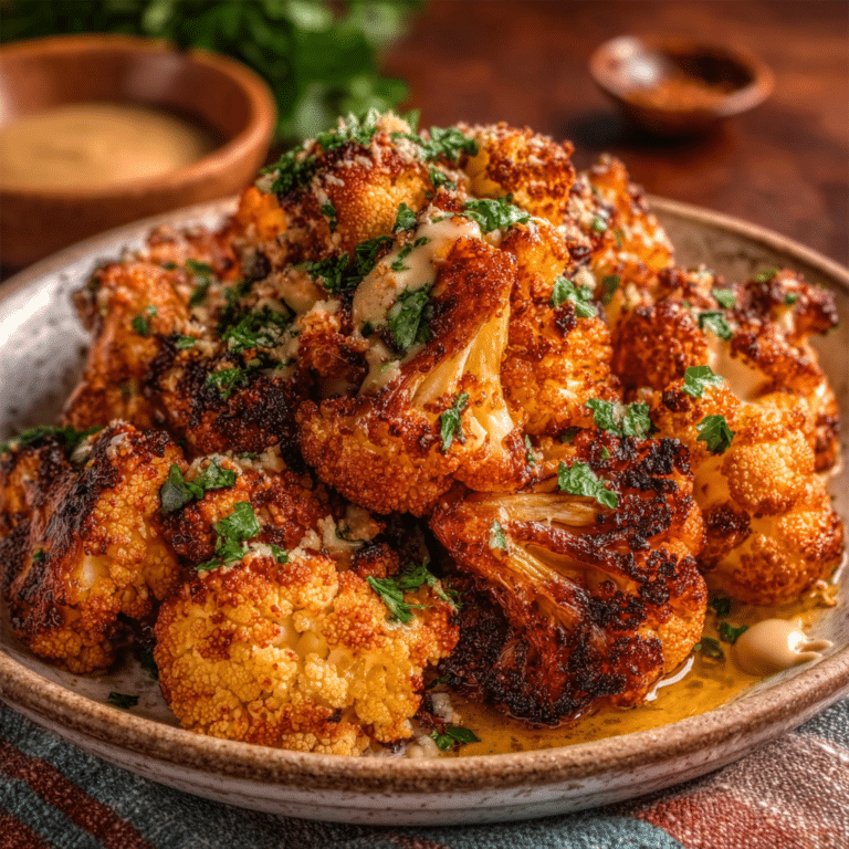 Moroccan Cauliflower with Tahini-Honey