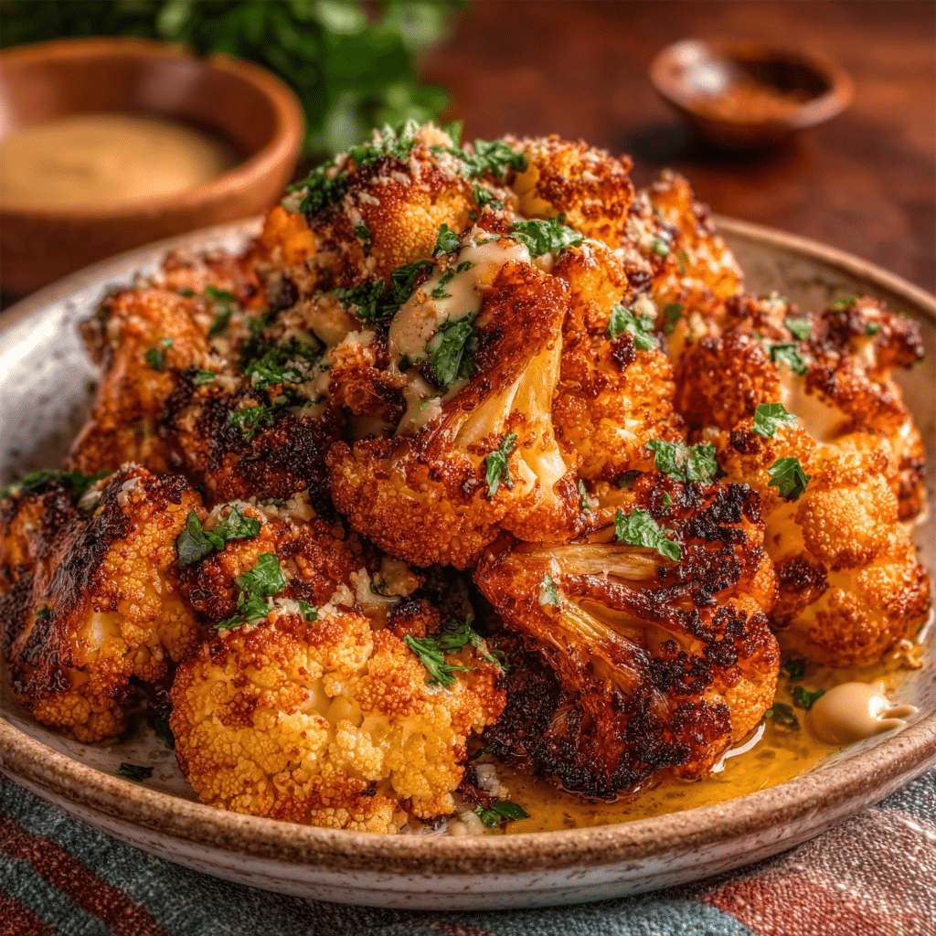 Moroccan Cauliflower with Tahini-Honey
