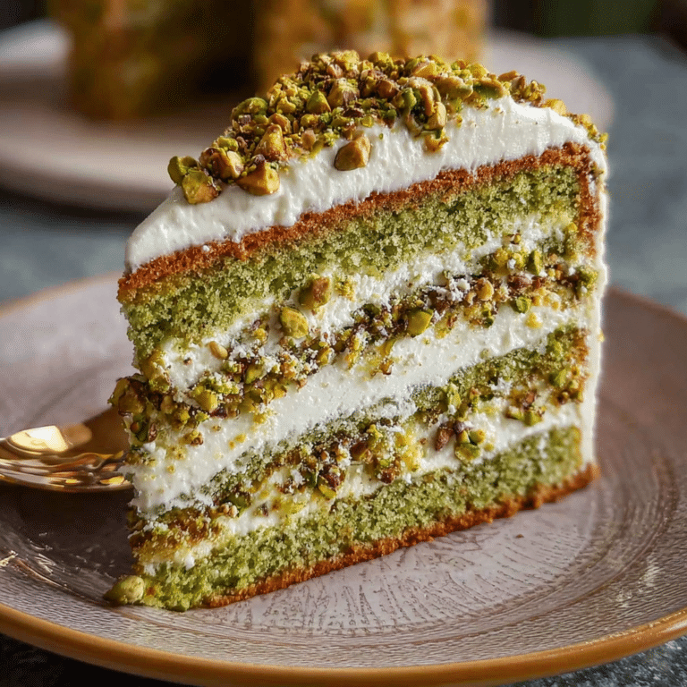 Pistachio Mascarpone Layer Cake
