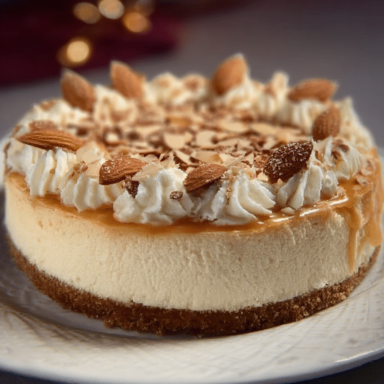 White Chocolate & Almond Amaretto Cheesecake