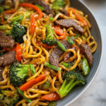 Beef Lo Mein with Noodles and Veggies
