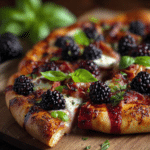 Blackberry Basil Bacon Grilled Pizza