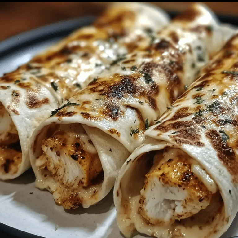 Cheesy Garlic Chicken Wraps