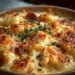 Creamy Crockpot Pierogi Casserole