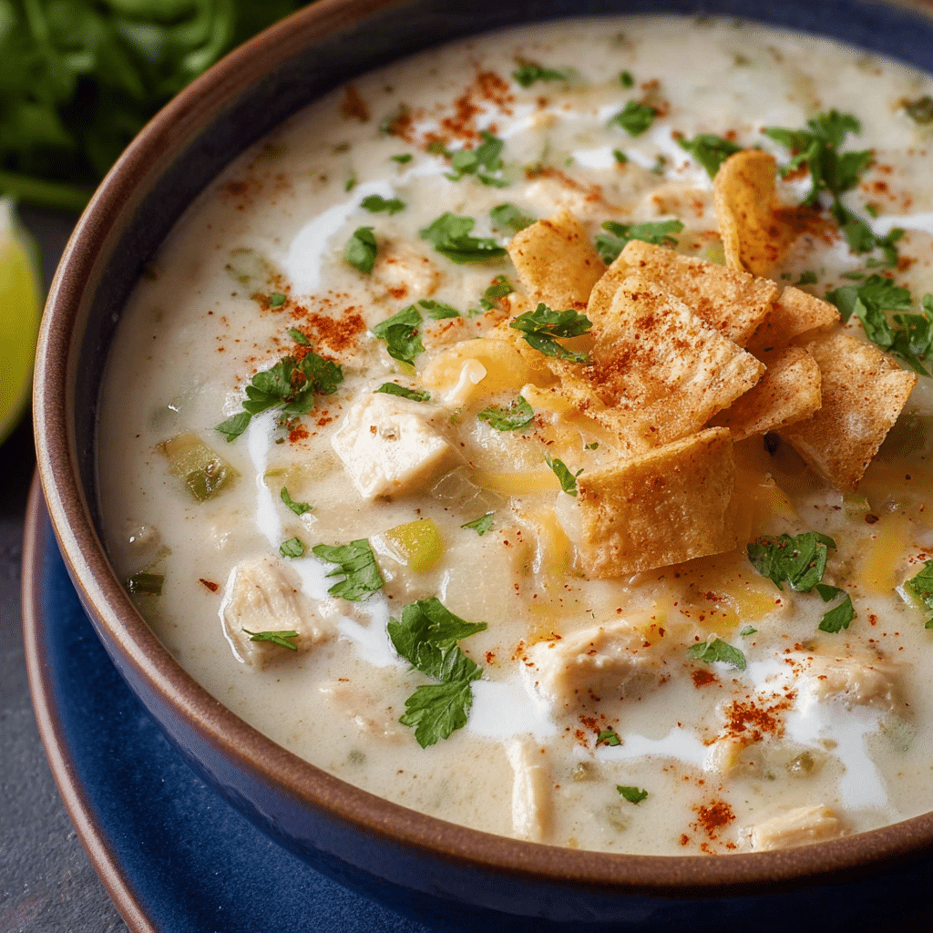 Creamy White Chicken Enchilada Soup