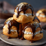 Gold Dusted Chocolate Profiteroles