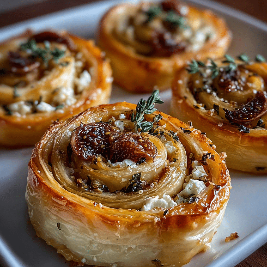 Simple Fig and Goat Cheese Pinwheels