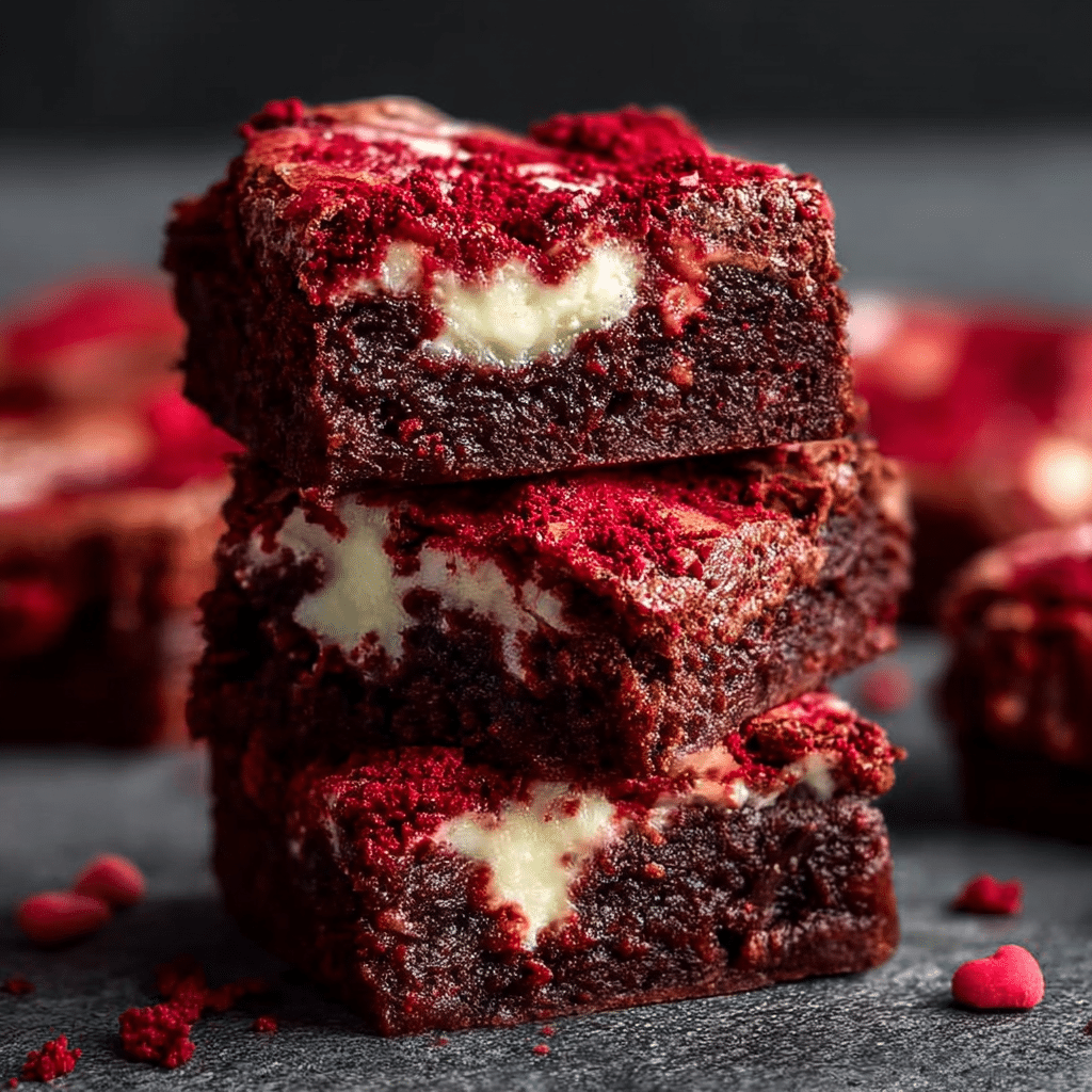 The Best Fudgy Red Velvet Brownies