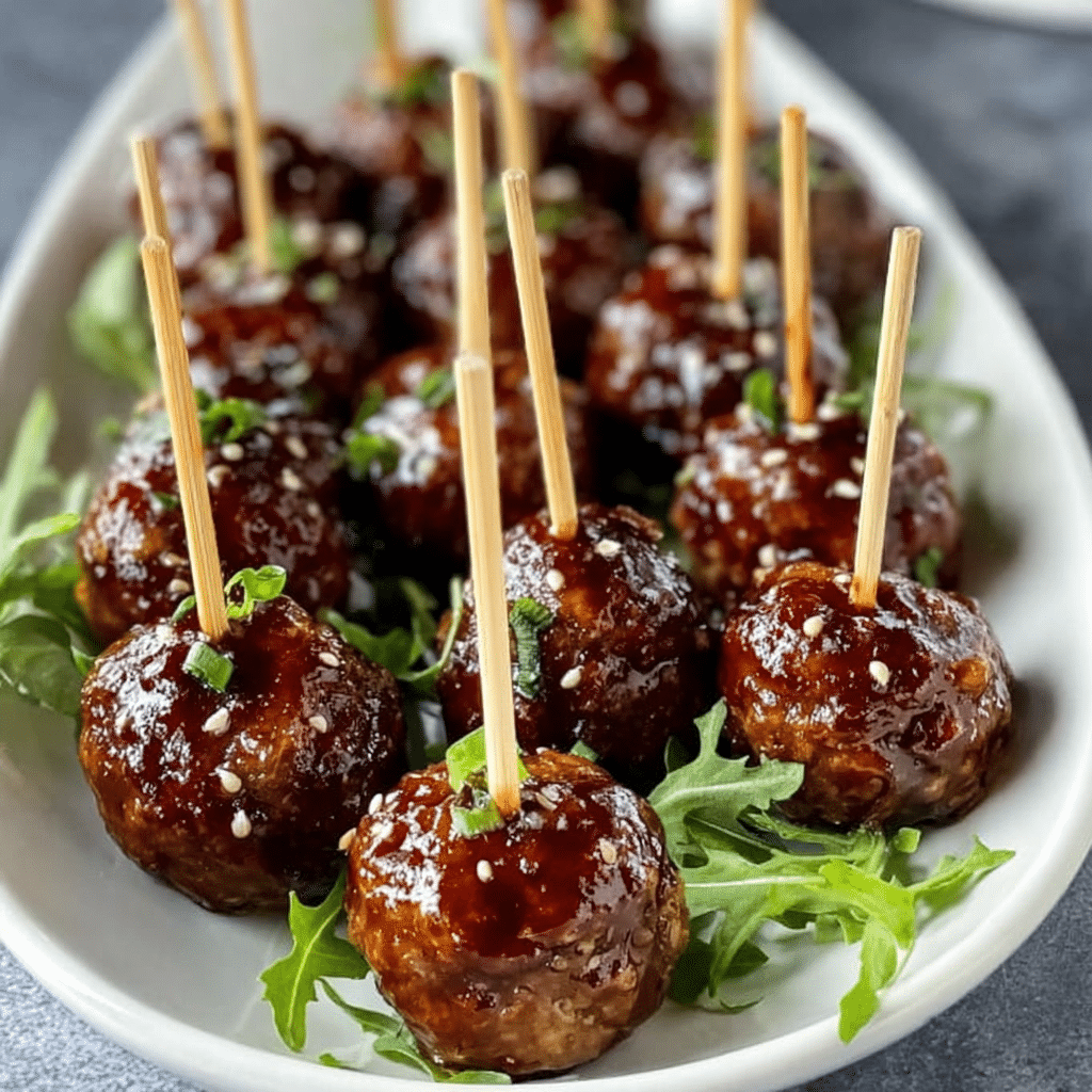 Easy Mini Meatball Skewers