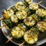 Garlic Butter Zucchini Skewers