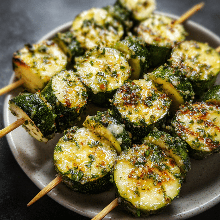 Garlic Butter Zucchini Skewers