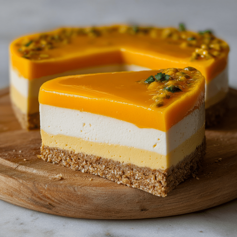 No Bake Coconut Mango Cheesecake Bars