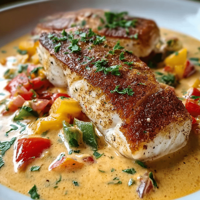 Red Snapper with Creamy Creole Sauce