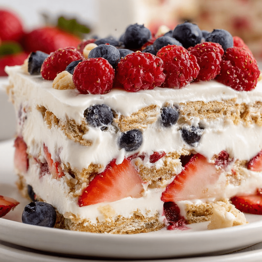 Berry Icebox Cake with Vanilla Layers