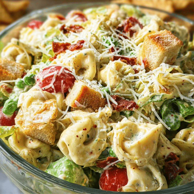 Cheese Tortellini Caesar Pasta Salad