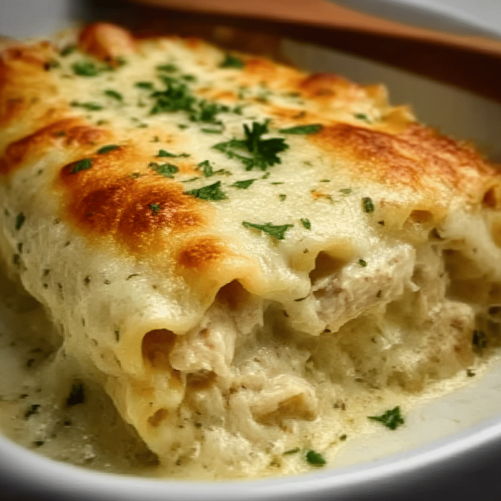 Crockpot Chicken Alfredo Lasagna