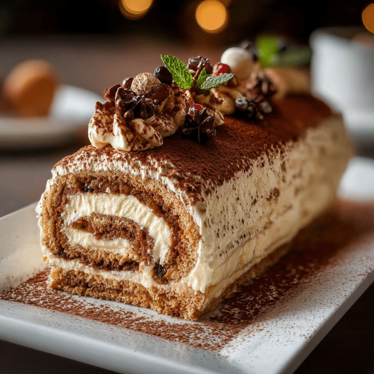 Gourmet Tiramisu Yule Log Cake