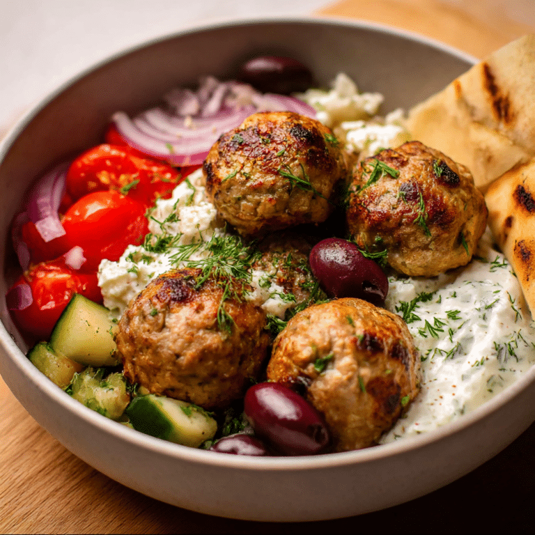 Greek Meatball Bowl Recipe