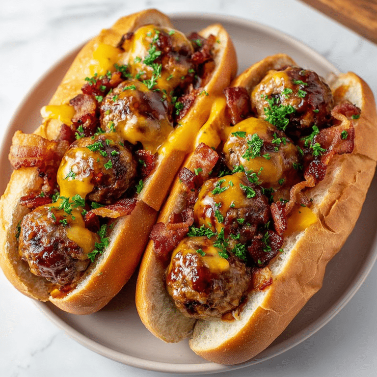 Sizzling Bourbon BBQ Bacon Cheeseburger Meatball