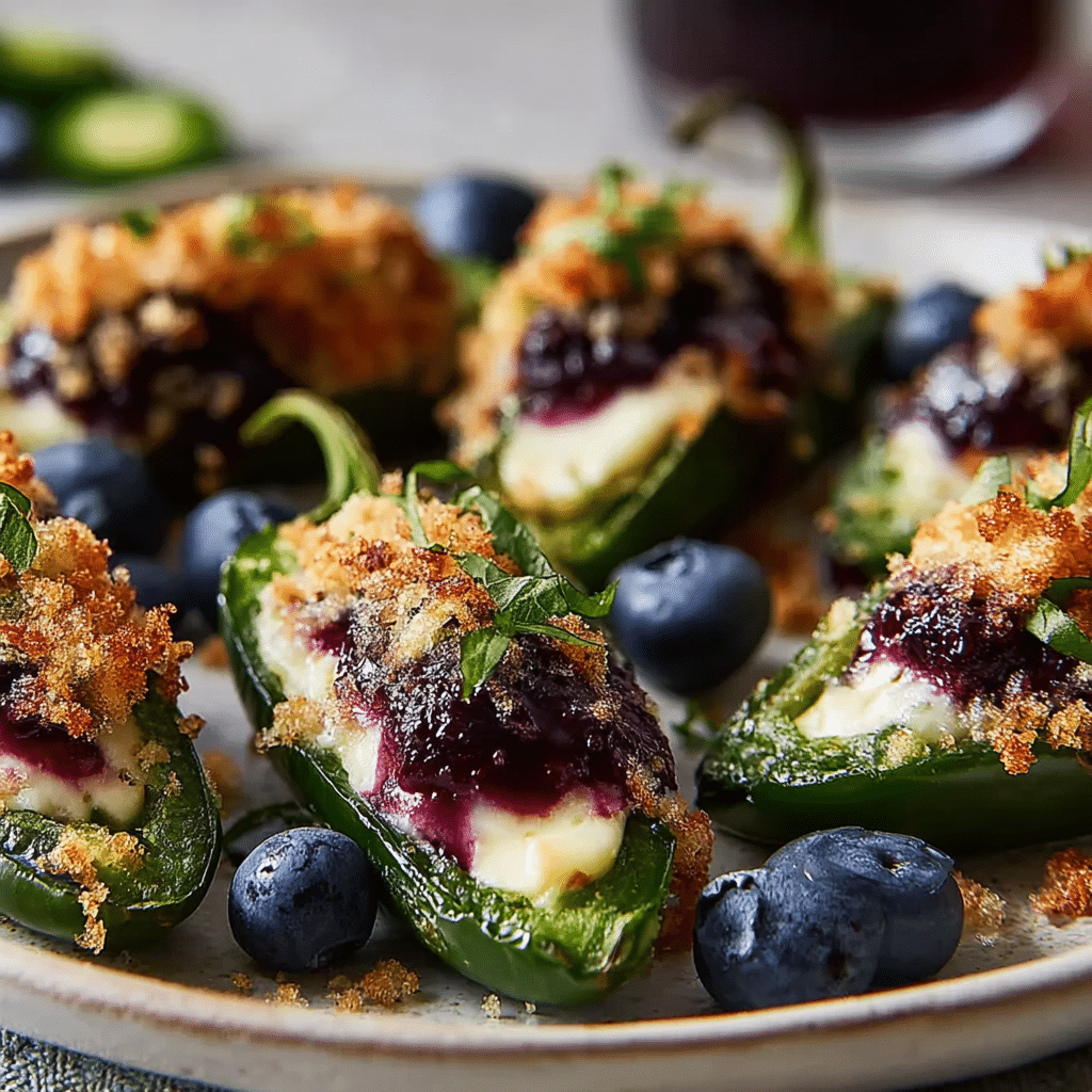 Blueberry Brie Jalapeño Poppers