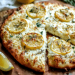 Summer Lemon Ricotta and Basil White Pizza